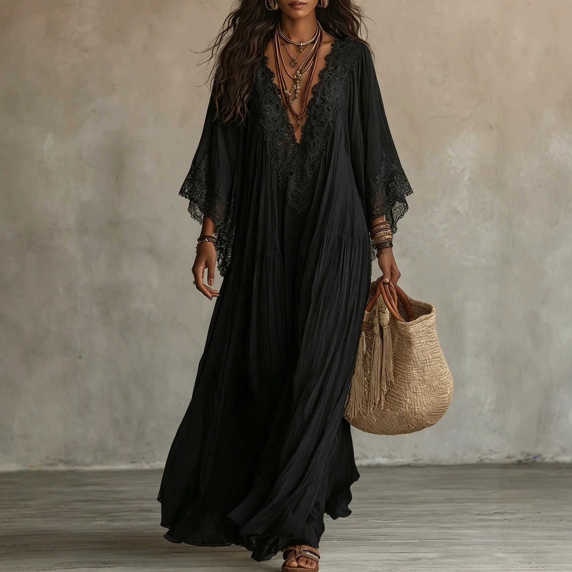 PALMS35 Amalfi Lace Maxi Dress