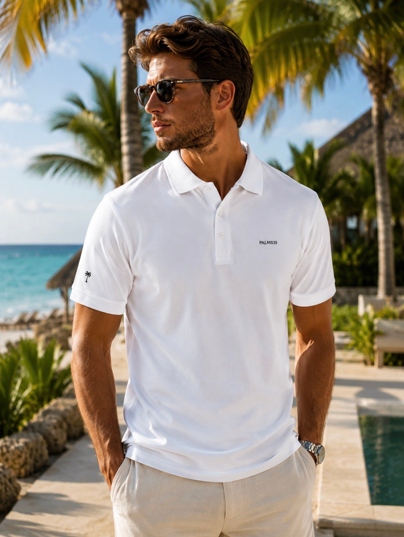 Palms35 Premium  polo shirt