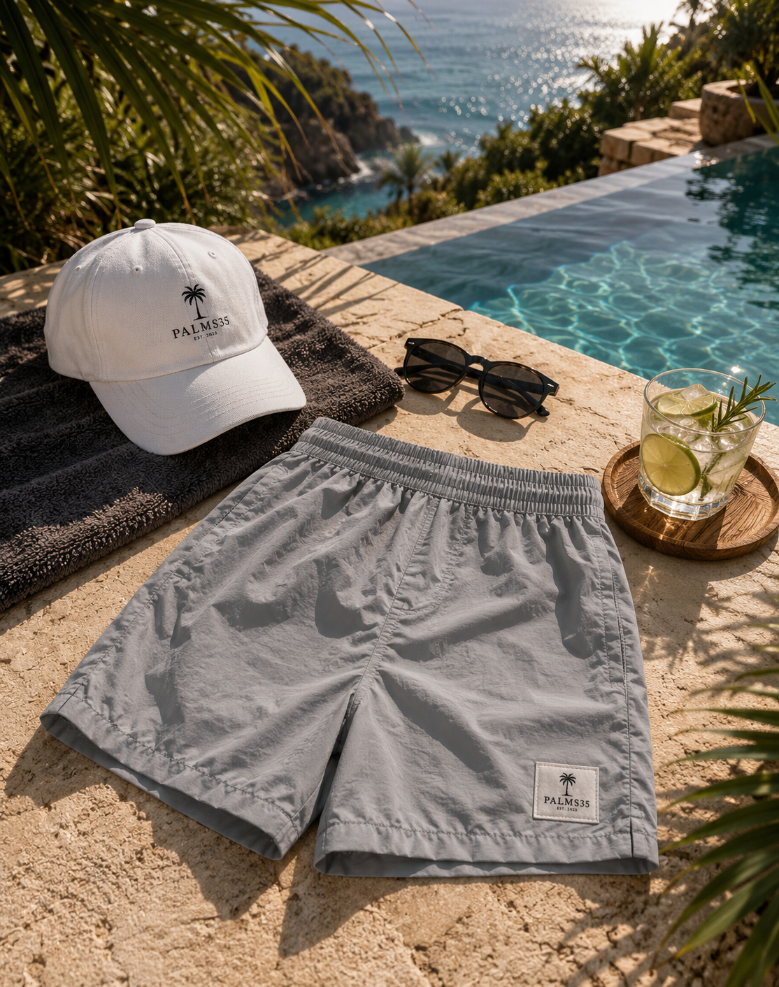 Palms35 Swim Shorts - Smokey Grey